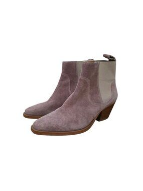Everlane The Western Boot Suede Ankle Boots Taupe 7